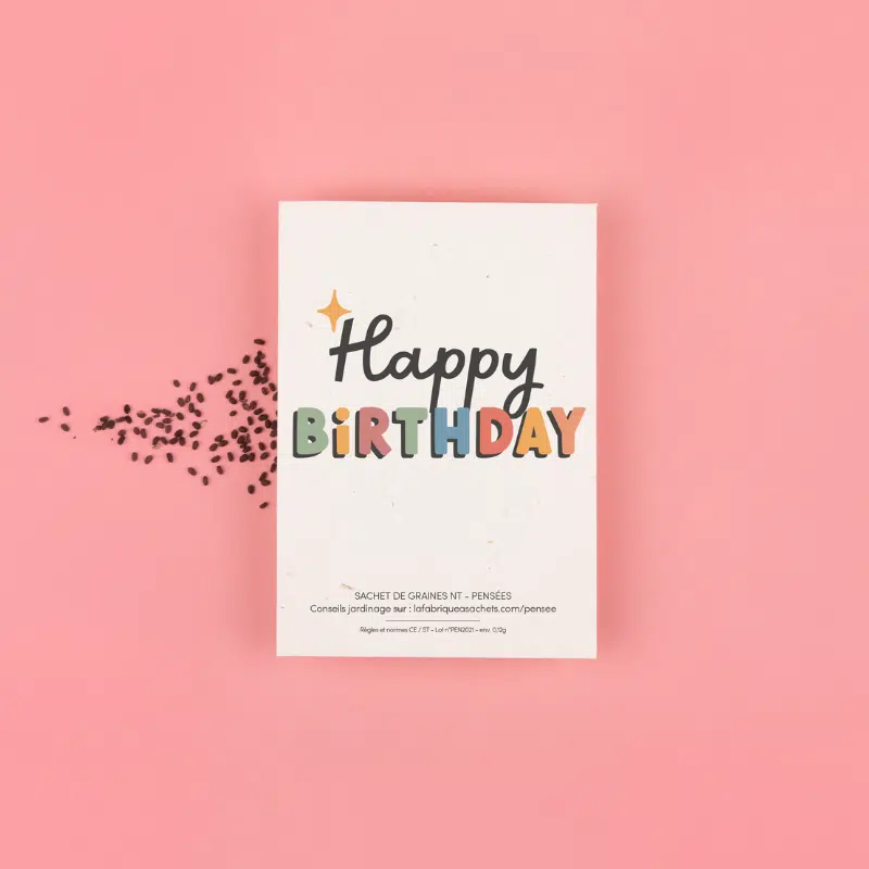 La Fabrique à Sachets - sachet-graines-happy-birthday